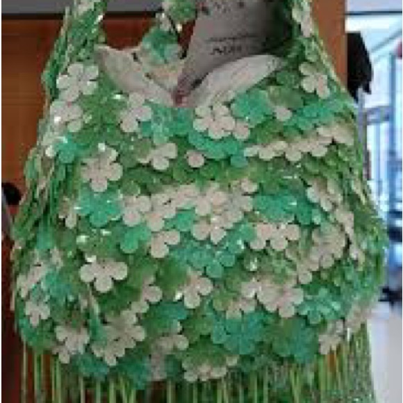 Handmade Handbags - Viral Floral Green and White Handcrafted Handbag